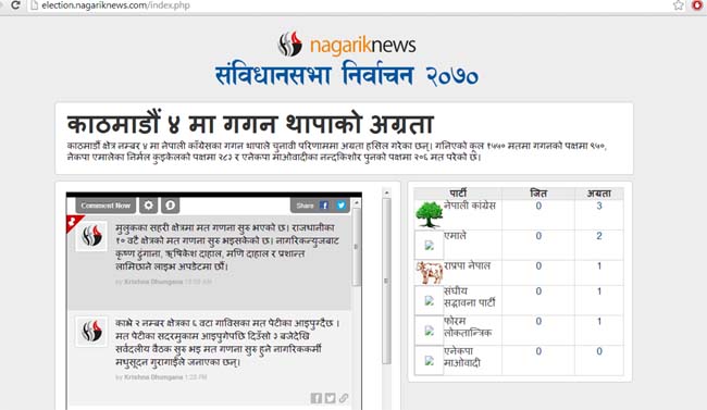 05 nagariknews nagariknews.com website of Nagarik dainik election update page