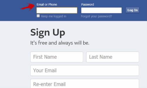 01 login facebook without mail id