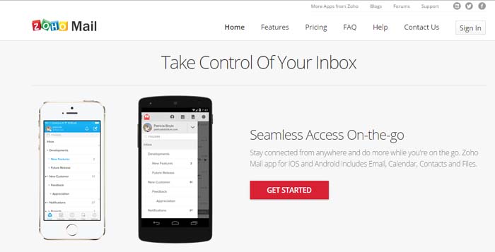 02 Zoho Mail, free email service