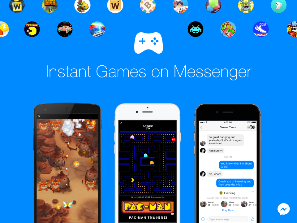 Play Pac-Man, space invaders and many more instant games on Messenger - Doorsanchar