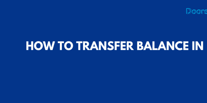 How to make balance transfer in NTC?