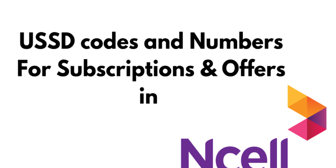 NCELL USSD CODES