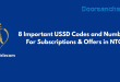 Important USSD codes and Numbers For Subscriptions & Offers in NTC